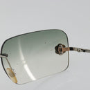 CHANEL Camelia Sunglasses metal Green CC Auth 188892-11