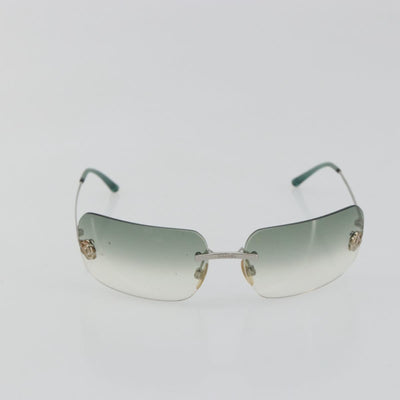 CHANEL Camelia Sunglasses metal Green CC Auth 188892 - 0
