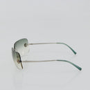 CHANEL Camelia Sunglasses metal Green CC Auth 188892-4