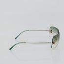 CHANEL Camelia Sunglasses metal Green CC Auth 188892-5