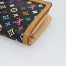 LOUIS VUITTON Multicolor Portefeuille Viennois Wallet Black M92988 Auth 188893A-15