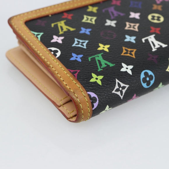 LOUIS VUITTON Multicolor Portefeuille Viennois Wallet Black M92988 Auth 188893A