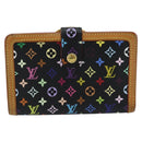 LOUIS VUITTON Multicolor Portefeuille Viennois Wallet Black M92988 Auth 188893A-13
