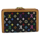 LOUIS VUITTON Multicolor Portefeuille Viennois Wallet Black M92988 Auth 188893A-2