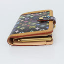 LOUIS VUITTON Multicolor Portefeuille Viennois Wallet Black M92988 Auth 188893A-4