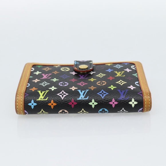 LOUIS VUITTON Multicolor Portefeuille Viennois Wallet Black M92988 Auth 188893A