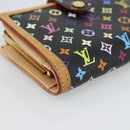 LOUIS VUITTON Multicolor Portefeuille Viennois Wallet Black M92988 Auth 188893A-14