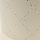 CHANEL Matelasse Chain Vanity Bag Lamb Skin White Gold CC Auth 188894SAM-5
