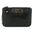 LOUIS VUITTON Vernis Pochette Cles NM Coin Purse Bluenuit M93665 LV Auth 188895-13