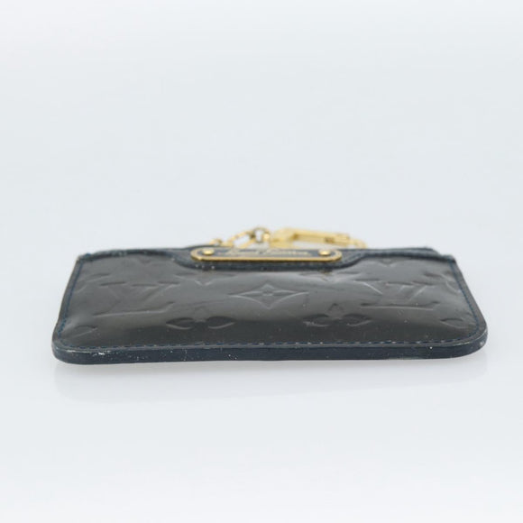 LOUIS VUITTON Vernis Pochette Cles NM Coin Purse Bluenuit M93665 LV Auth 188895