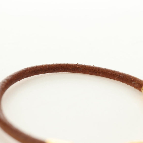 HERMES Jumbo Bracelet Leather Brown Auth 188897V