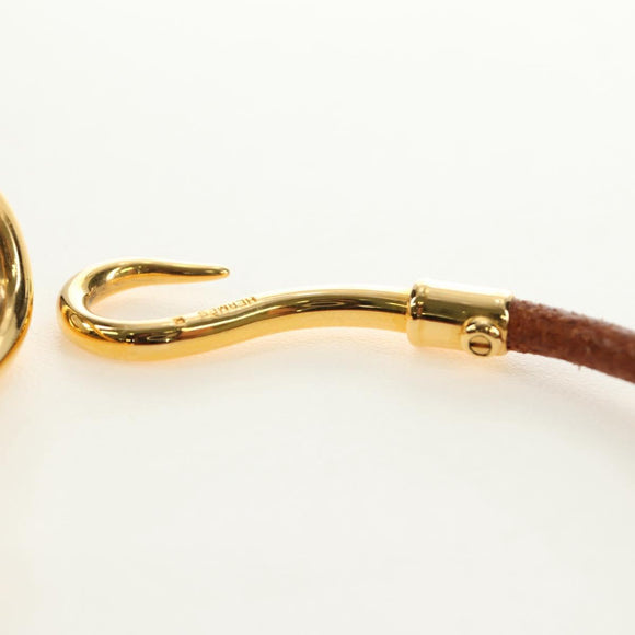 HERMES Jumbo Bracelet Leather Brown Auth 188897V
