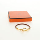 HERMES Jumbo Bracelet Leather Brown Auth 188897V-15