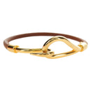 HERMES Jumbo Bracelet Leather Brown Auth 188897V-2