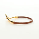 HERMES Jumbo Bracelet Leather Brown Auth 188897V-4