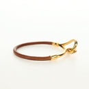 HERMES Jumbo Bracelet Leather Brown Auth 188897V-5