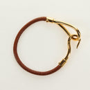 HERMES Jumbo Bracelet Leather Brown Auth 188897V-6