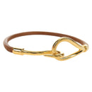 HERMES Jumbo Bracelet Leather Brown Auth 188898V-1