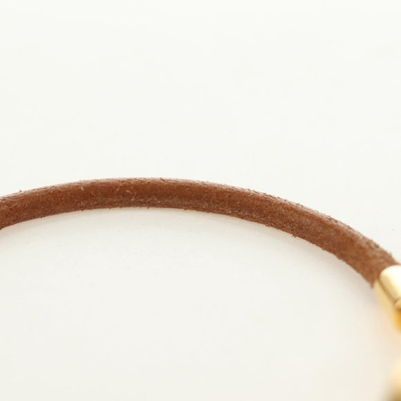 HERMES Jumbo Bracelet Leather Brown Auth 188898V
