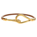 HERMES Jumbo Bracelet Leather Brown Auth 188898V-2