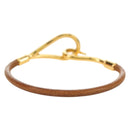 HERMES Jumbo Bracelet Leather Brown Auth 188898V-3