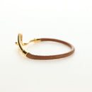HERMES Jumbo Bracelet Leather Brown Auth 188898V-4