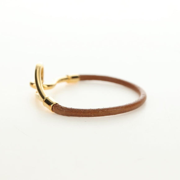 HERMES Jumbo Bracelet Leather Brown Auth 188898V