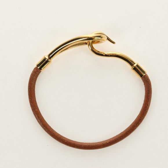 HERMES Jumbo Bracelet Leather Brown Auth 188898V
