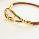 HERMES Jumbo Bracelet Leather Brown Auth 188898V-8
