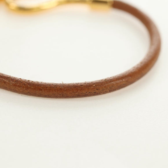 HERMES Jumbo Bracelet Leather Brown Auth 188898V
