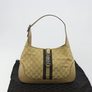 GUCCI GG Canvas Jackie Sherry Line Shoulder Bag Beige Silver 00963 Auth 188900V-12