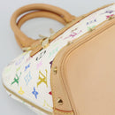 LOUIS VUITTON Monogram Multicolor Alma Hand Bag White M92647 LV Auth 188907V-14