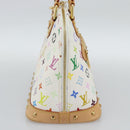 LOUIS VUITTON Monogram Multicolor Alma Hand Bag White M92647 LV Auth 188907V-3