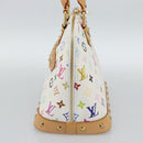 LOUIS VUITTON Monogram Multicolor Alma Hand Bag White M92647 LV Auth 188907V-4