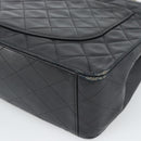 CHANEL Big Matelasse34 Chain Shoulder Bag Lamb Skin Black Gold CC Auth 188910V-15