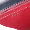 CHANEL Big Matelasse34 Chain Shoulder Bag Lamb Skin Black Gold CC Auth 188910V-18