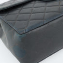 CHANEL Big Matelasse30 Chain Shoulder Bag Leather Black Gold CC Auth 188911V-14