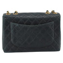 CHANEL Big Matelasse30 Chain Shoulder Bag Leather Black Gold CC Auth 188911V-2