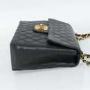 CHANEL Big Matelasse30 Chain Shoulder Bag Leather Black Gold CC Auth 188911V-4