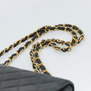 CHANEL Big Matelasse30 Chain Shoulder Bag Leather Black Gold CC Auth 188911V-8