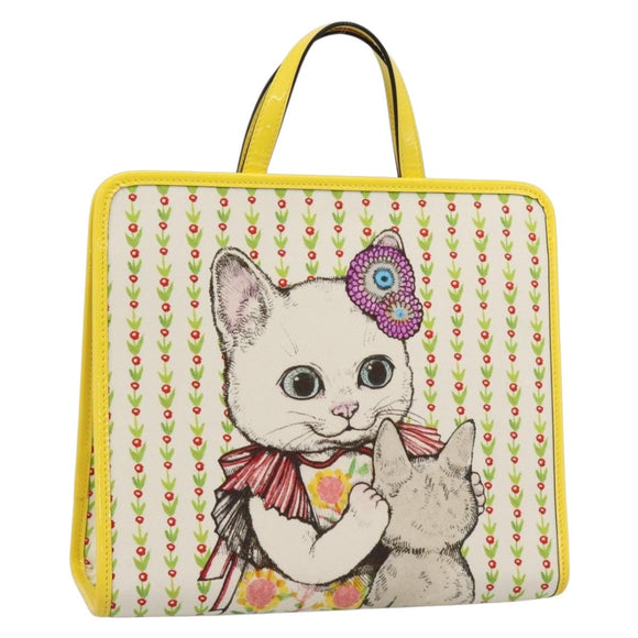 GUCCI Kinderen Yuko Higuchi Handtas Canvas Geel 605614 Auth 188912M