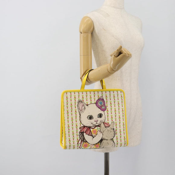 GUCCI Kinderen Yuko Higuchi Handtas Canvas Geel 605614 Auth 188912M