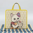 GUCCI Children's Yuko Higuchi Hand Bag Canvas Yellow 605614 Auth 188912M-23