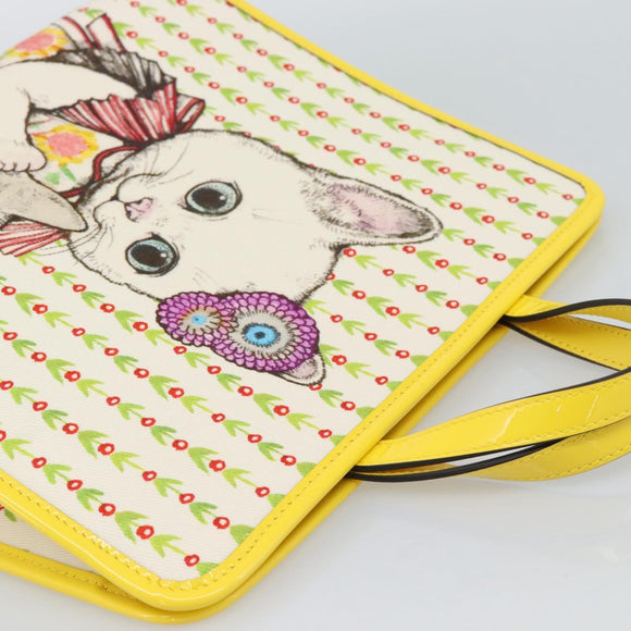 GUCCI Children's Yuko Higuchi Hand Bag Canvas Yellow 605614 Auth 188912M