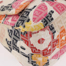 FENDI Mamma Baguette Zucchino Canvas Shoulder Bag Multicolor Gold Auth 188917SAM-14