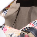 FENDI Mamma Baguette Zucchino Canvas Shoulder Bag Multicolor Gold Auth 188917SAM-10