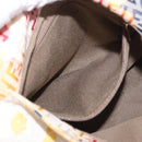 FENDI Mamma Baguette Zucchino Canvas Shoulder Bag Multicolor Gold Auth 188917SAM-25
