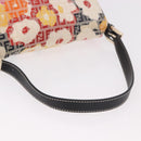 FENDI Mamma Baguette Zucchino Canvas Shoulder Bag Multicolor Gold Auth 188917SAM-7