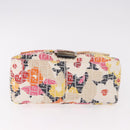 FENDI Mamma Baguette Zucchino Canvas Shoulder Bag Multicolor Gold Auth 188917SAM-5