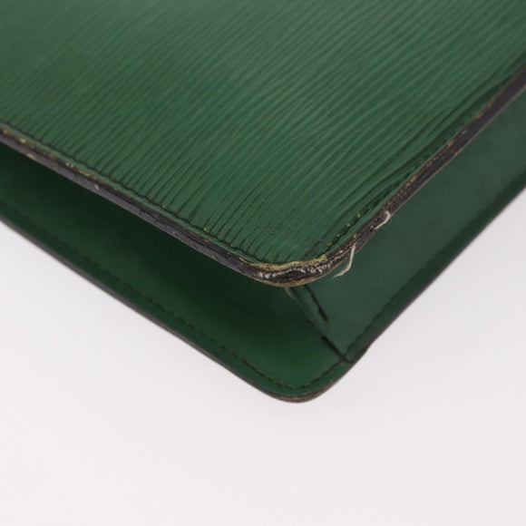 LOUIS VUITTON Epi Montaigne 27 Clutch Bag Green M52654 LV Auth 188920